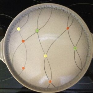 Artistic Plate with Colorful Dots